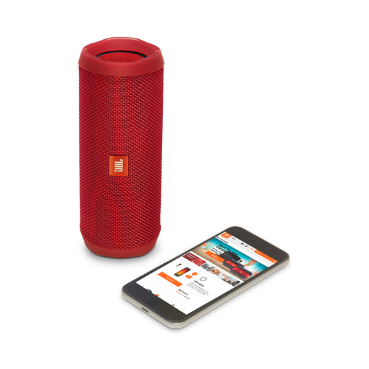 JBL Flip 4 - Red - A full-featured waterproof portable Bluetooth speaker with surprisingly powerful sound. - Detailshot 2