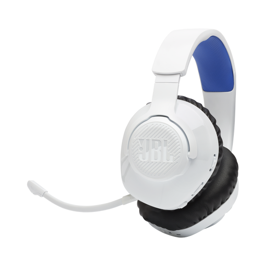 JBL Quantum 360P Console Wireless - White - Wireless over-ear console gaming headset with detachable boom mic - Hero