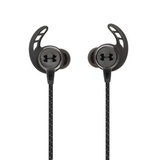 UA Sport Wireless REACT - Black - Secure-fitting wireless sport earphones with JBL technology and sound - Back