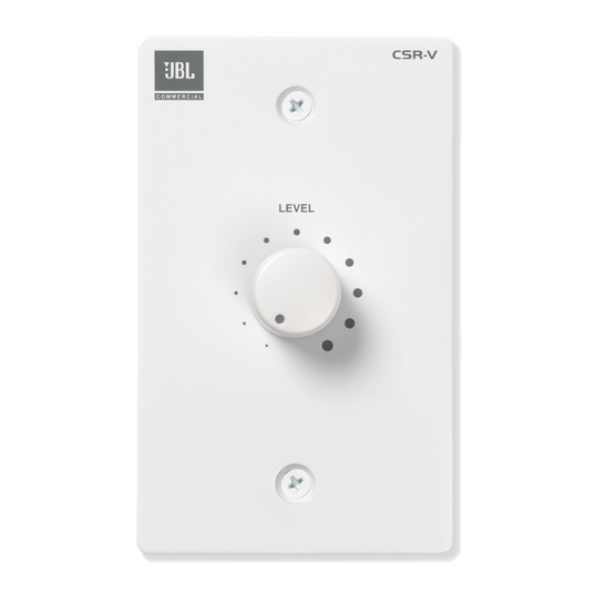 JBL CSR-V - White - Wall Mounted Remote Control for Commercial Mixer-Amplifiers - Hero