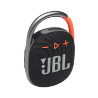 JBL Clip 4 - Black / Orange - Ultra-portable Waterproof Speaker - Hero