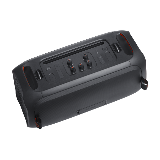 JBL PartyBox On-the-Go Essential - Black - Portable party speaker with built-in lights and wireless mic - Detailshot 8