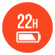 Batería de 22 horas de duración, carga rápida y función de reproducir y cargar.