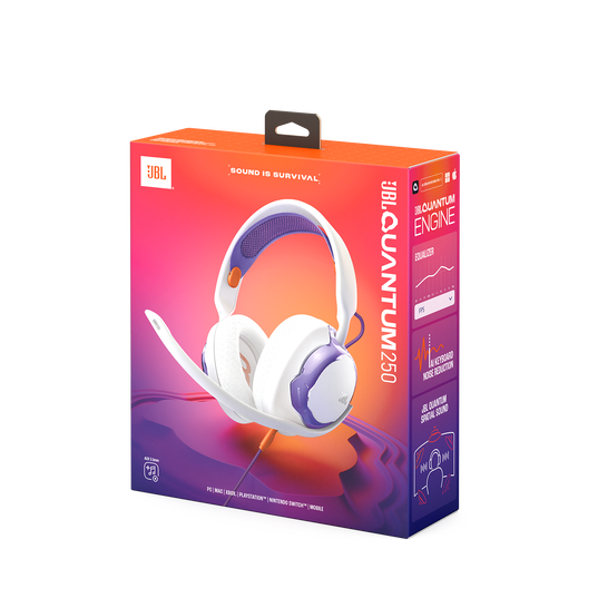 JBL Quantum 250 - White - Wired multiplatform gaming headset - Detailshot 15