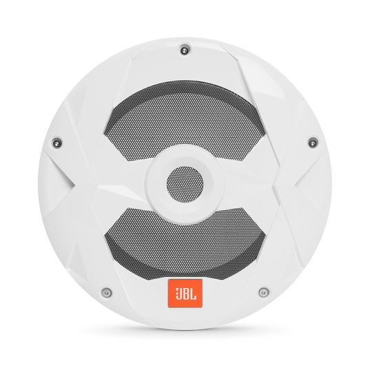 Club Marine MS10LW - White Gloss - 10" (250mm) marine audio subwoofer with RGB lighting – White - Front