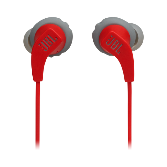 JBL Endurance RUNBT - Red - Sweatproof Wireless In-Ear Sport Headphones - Front