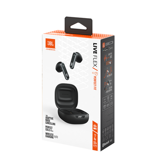 JBL Live Flex - Black - True wireless Noise Cancelling earbuds - Detailshot 11