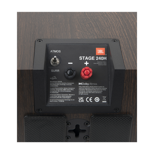 Stage 240H - Espresso - 2-Way 4.5-inch (114mm) Dolby Atmos® Surround Sound Loudspeaker - Pair - Detailshot 8