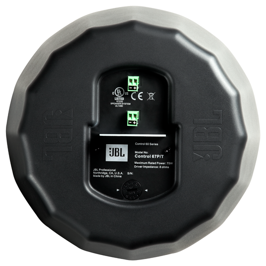 JBL Control 67P/T - Black - Extended Range Full-Range Pendant Speaker - Back