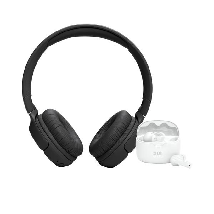 KIT JBL TUNE 520BT  BLACK + TUNE BEAM WHITE