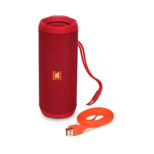 JBL Flip 4 - Red - A full-featured waterproof portable Bluetooth speaker with surprisingly powerful sound. - Detailshot 1