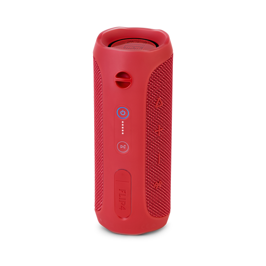 JBL Flip 4 - Red - A full-featured waterproof portable Bluetooth speaker with surprisingly powerful sound. - Back
