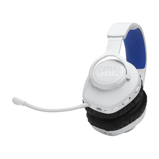JBL Quantum 360P Console Wireless - White - Wireless over-ear console gaming headset with detachable boom mic - Detailshot 3
