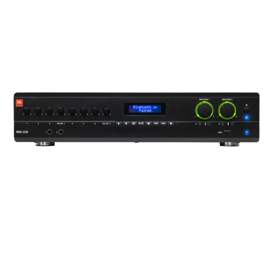 JBL VMA2120 - Black - 120W, 2 Channel Commercial Mixer-Amplifier - Front