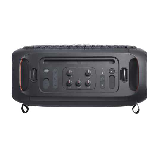 JBL PartyBox On-the-Go Essential - Black - Portable party speaker with built-in lights and wireless mic - Top image number null