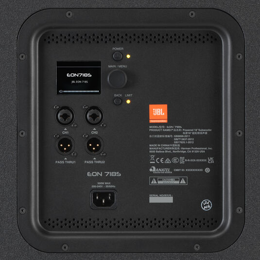 JBL EON718S (127V) - Black - Powered 18-inch PA Subwoofer - Detailshot 8 image number null