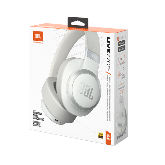 JBL LIVE 770 NC ホワイト JBL Live 770NC | Auriculares inalámbricos con cancelación del