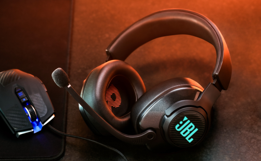 JBL Quantum 400 | Auriculares integrales USB para gaming en PC con dial  juego-chat